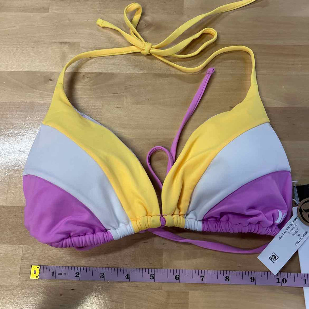 Hurley Size XL Summer Block Tri Womens Bikini Top
