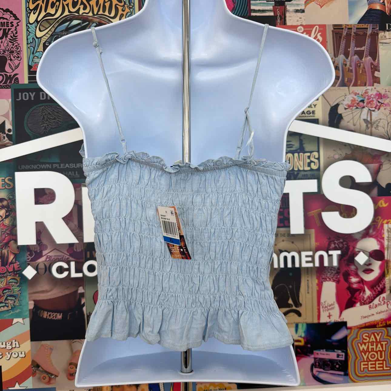 Self E Size XL Smocked Tank Top