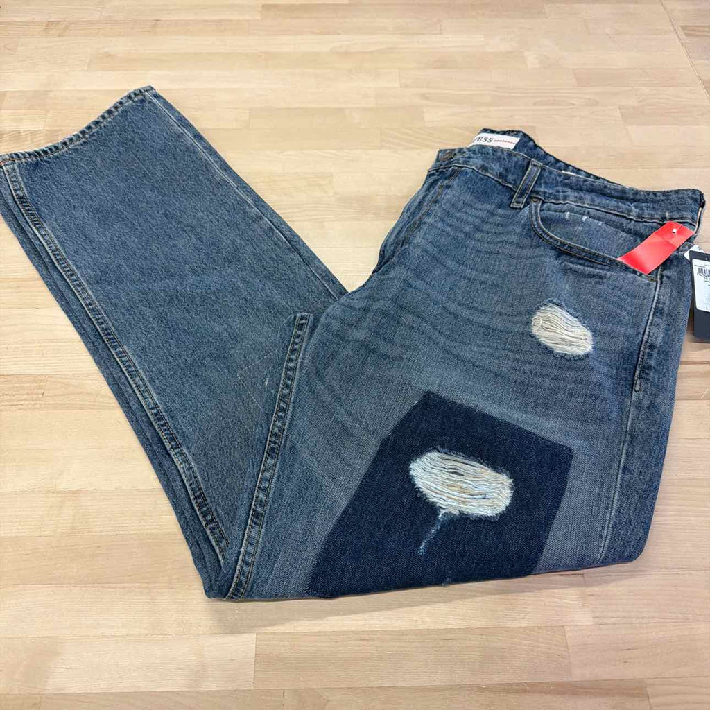 Guess Size 38x32 Blue Denim New Jeans