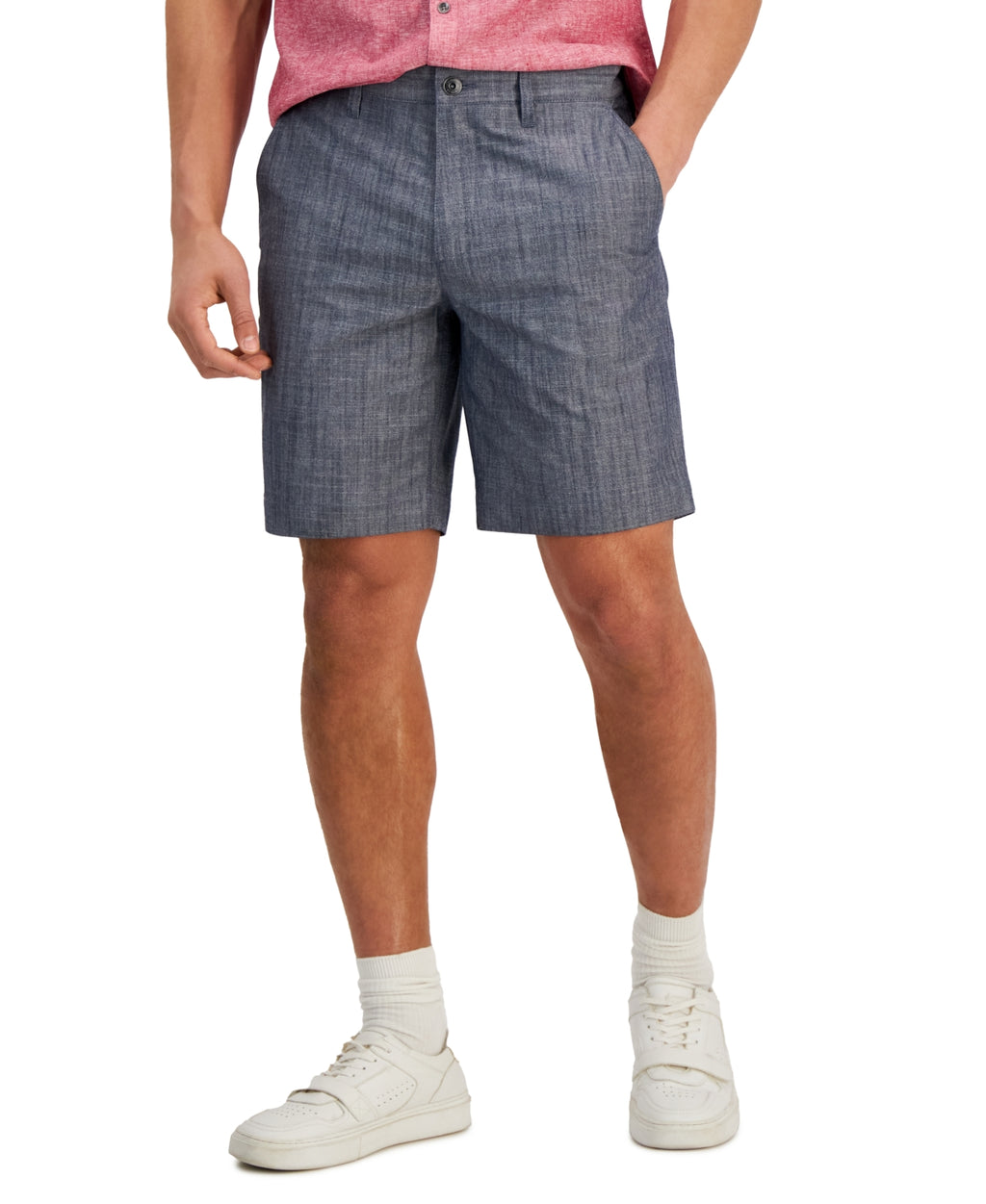 I.n.c. International Concepts Classic-Fit Solid 8.5" Chambray Shorts