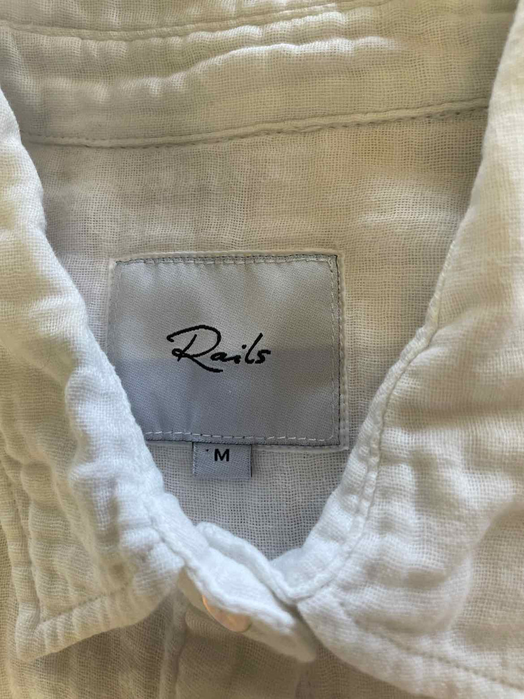 Rails Size M White Button Down Shirt