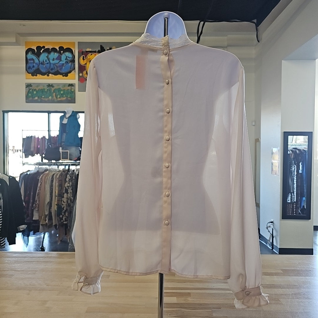 Forever 21 Size S White Used Button Down Shirt