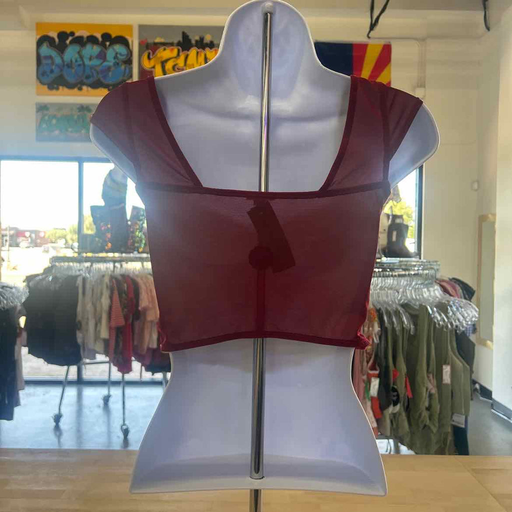 Garage Size XS Red Nylon Preloved Corset