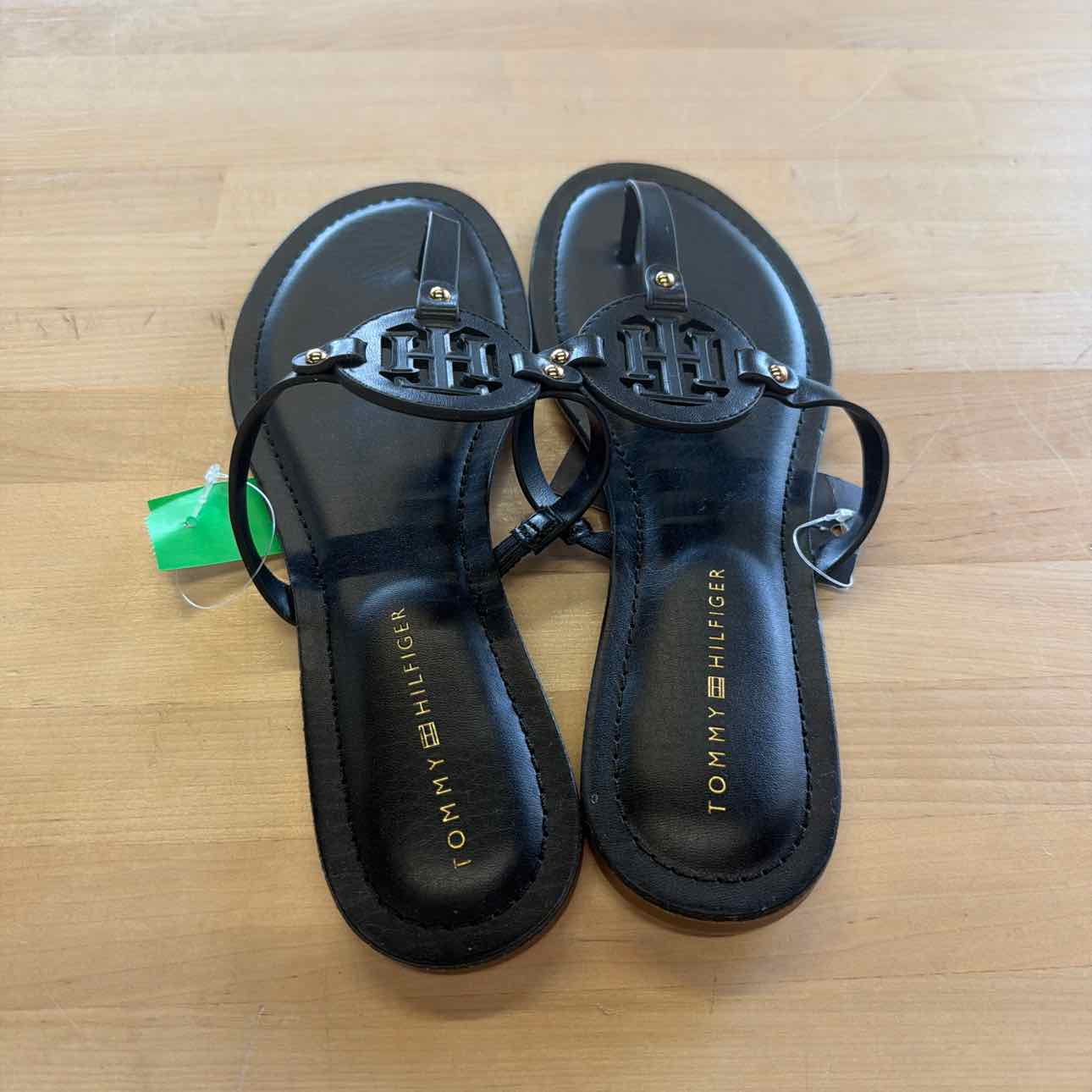 Tommy Hilfiger Size 9.5 Black New Sandals