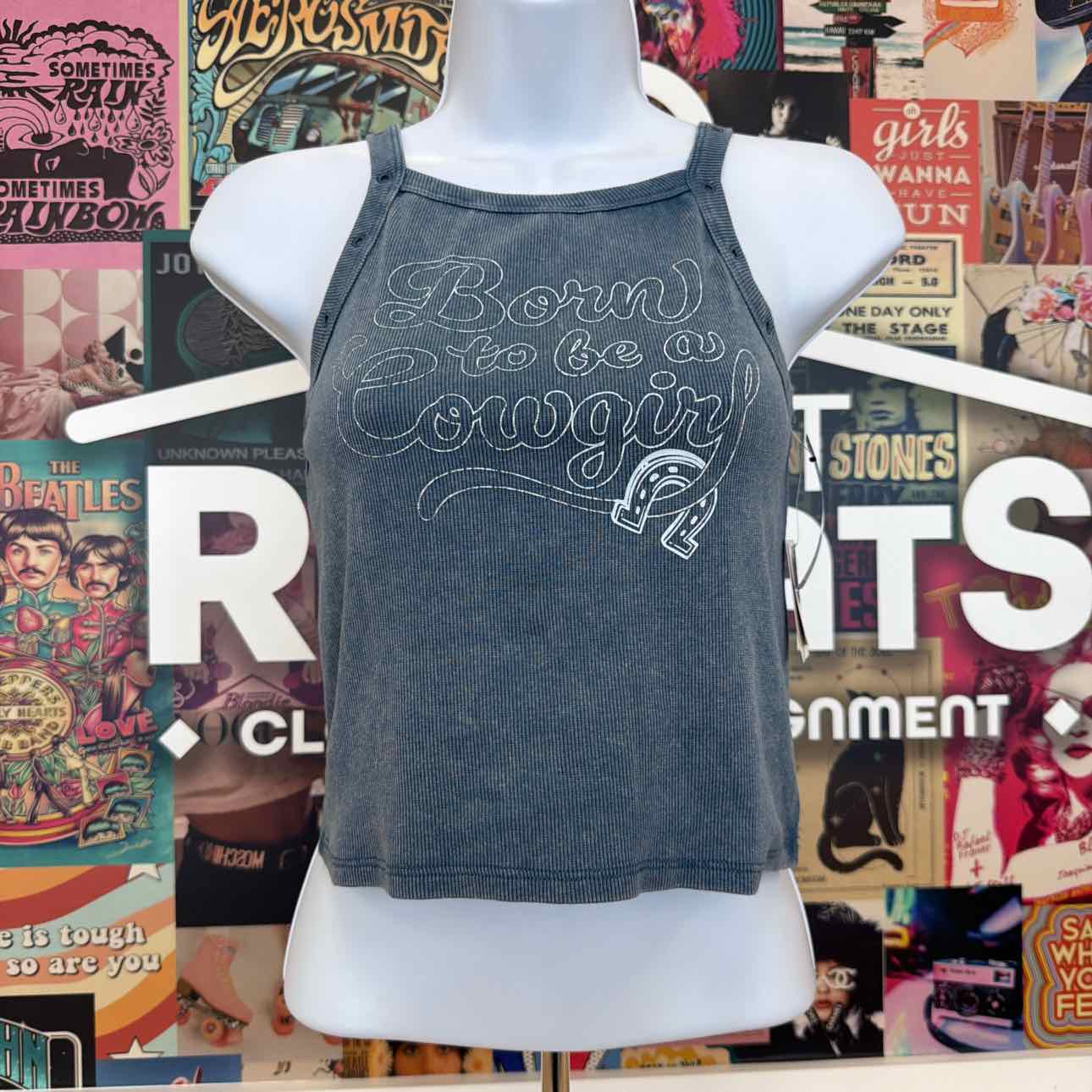 Love Tribe Size S Born to Be a Cowgirl Graphic Tank Top