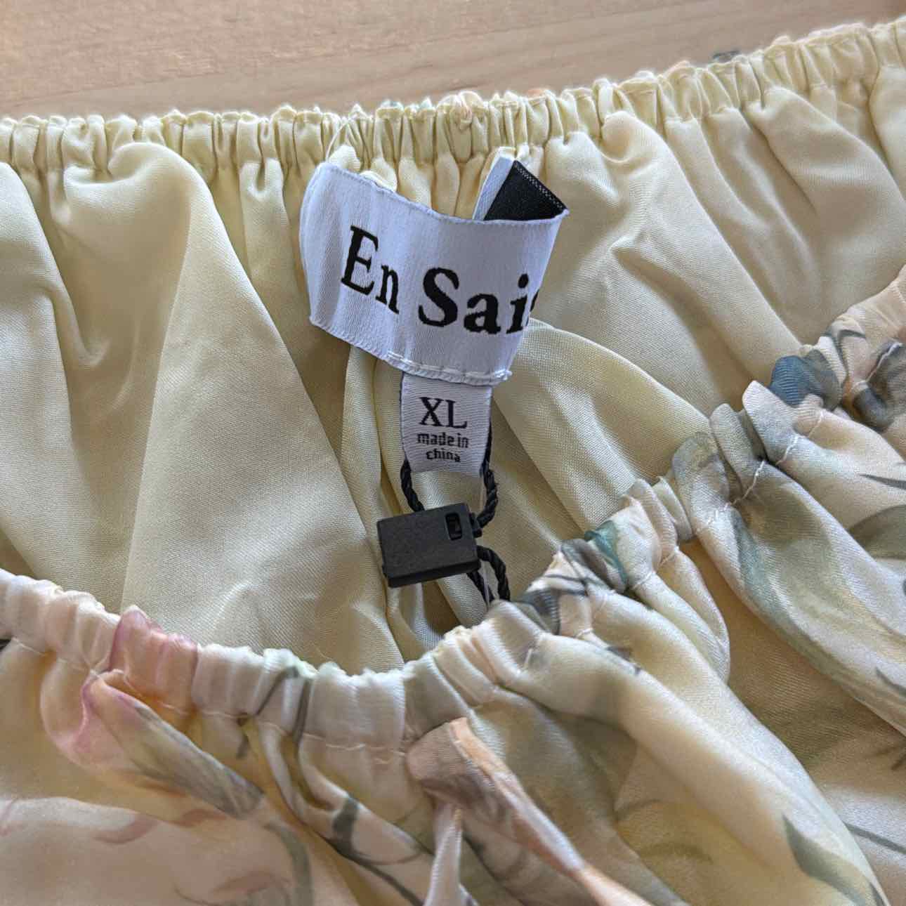 En Saison Women's Elliot Organza Top - Yellow Olive
