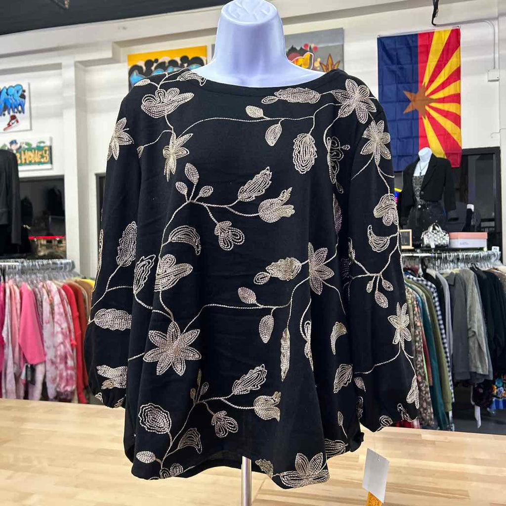 Ruby Rd Size PXL Black New Long Sleeve
