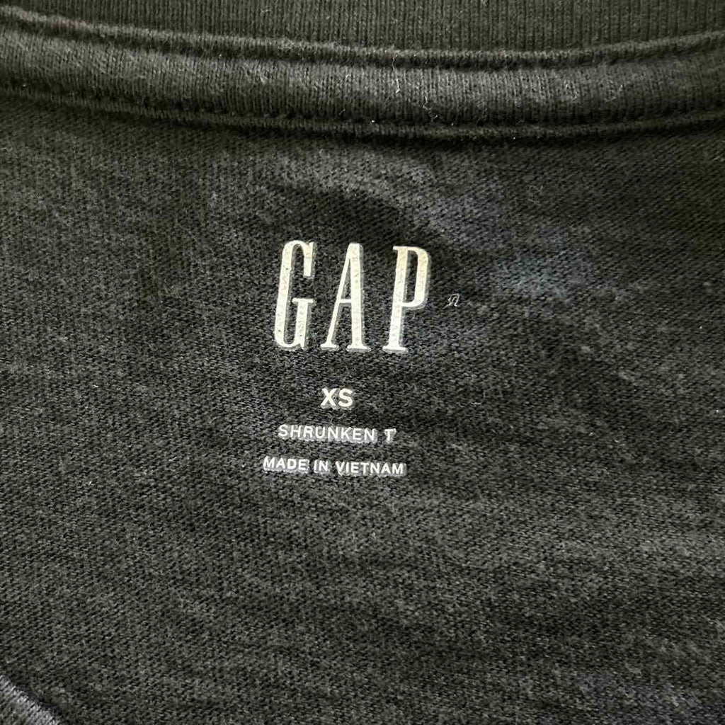 Gap Size XS Black Cotton New T-Shirt SS