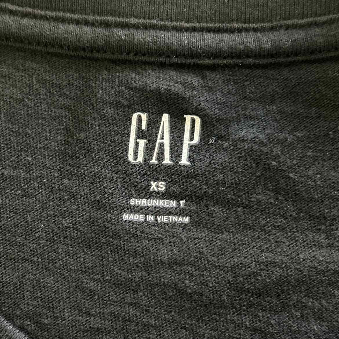 Gap Size XS Black Cotton New T-Shirt SS