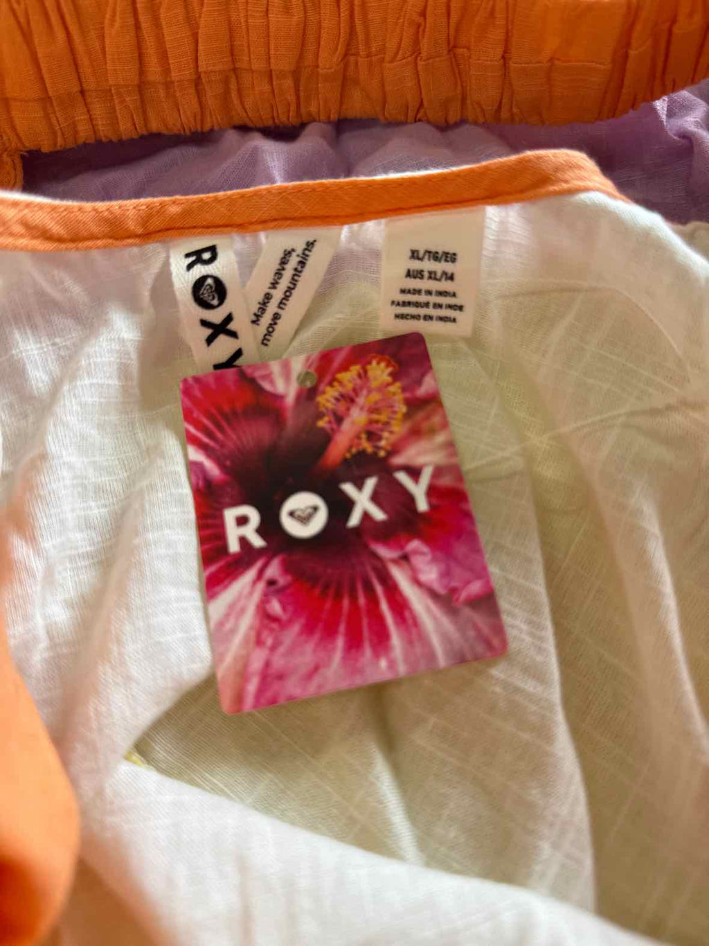 Roxy Size XL Honolulu Glow Cotton Tiered Open-Back Maxi Dress - Multi Color NWT