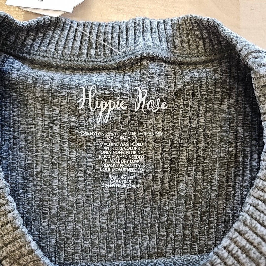 Hippie Rose Juniors' Seamless Ribbed Long Sleeve Top