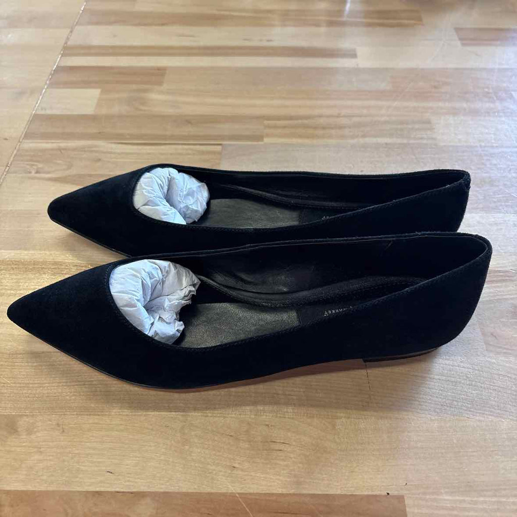 White House Black Market Size 7.5 Black Suede New Flats