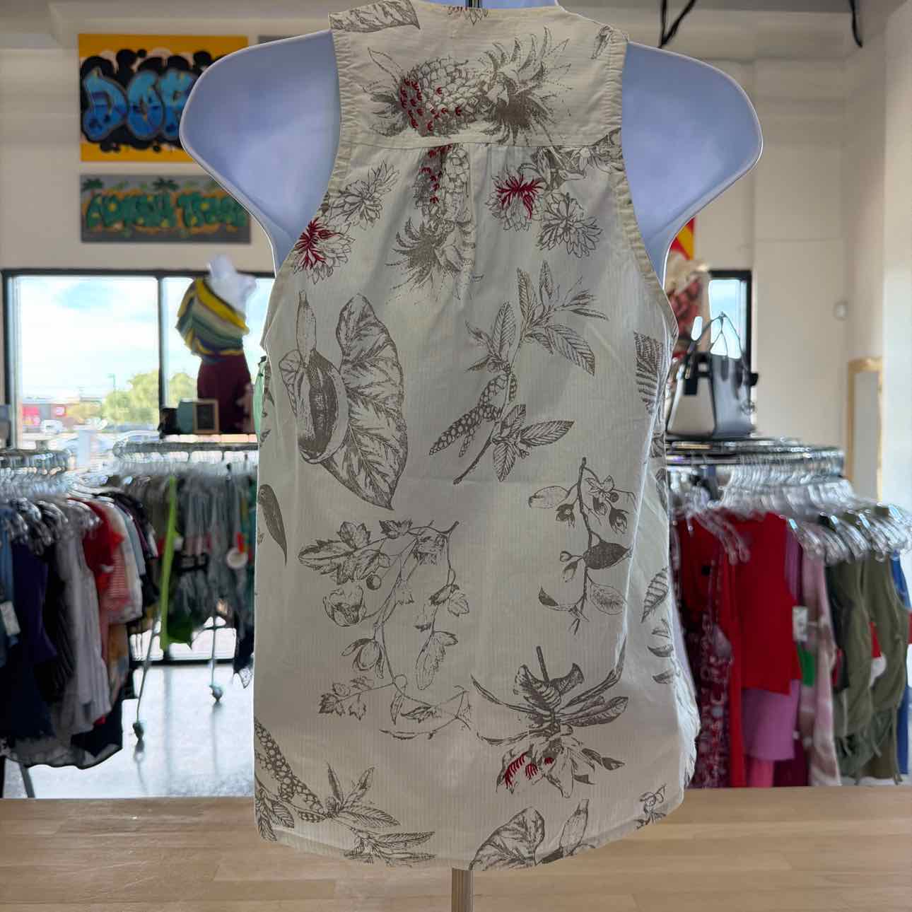 Joy Size M Gray Faille Preloved Sleeveless