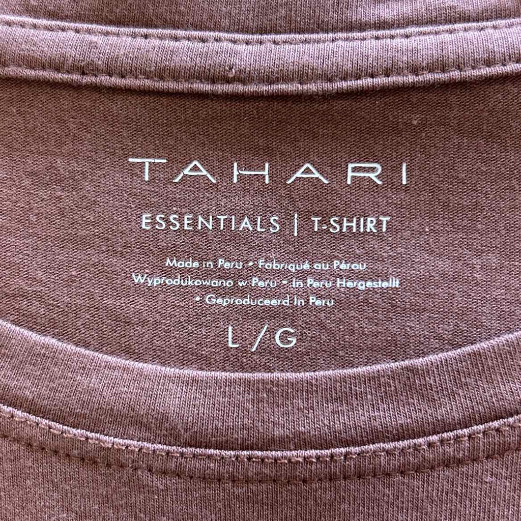 Tahari Size L Brown Preloved T-Shirt SS