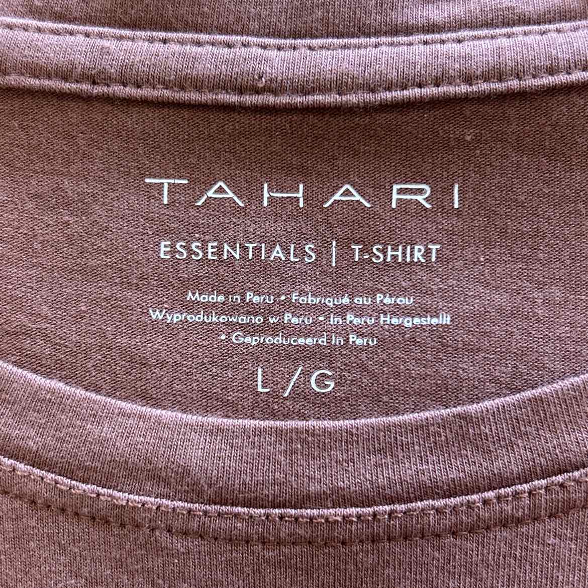 Tahari Size L Brown Preloved T-Shirt SS