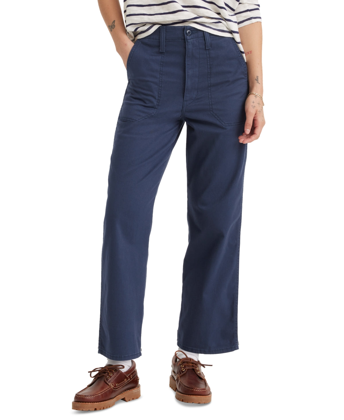 Levi's Size 14 Blue Surplus Straight Jeans Pants NWT