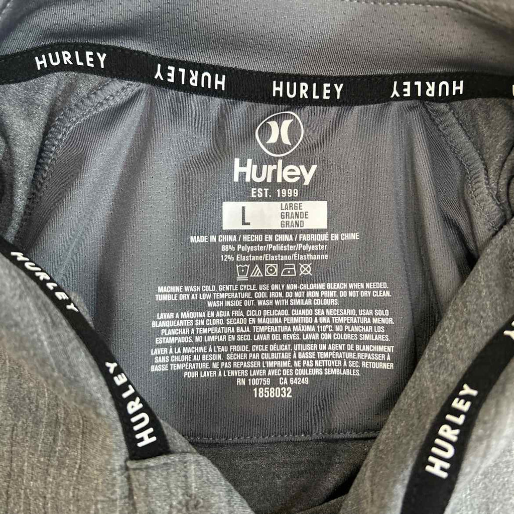Hurley Size L Grey Preloved MENS T-shirt