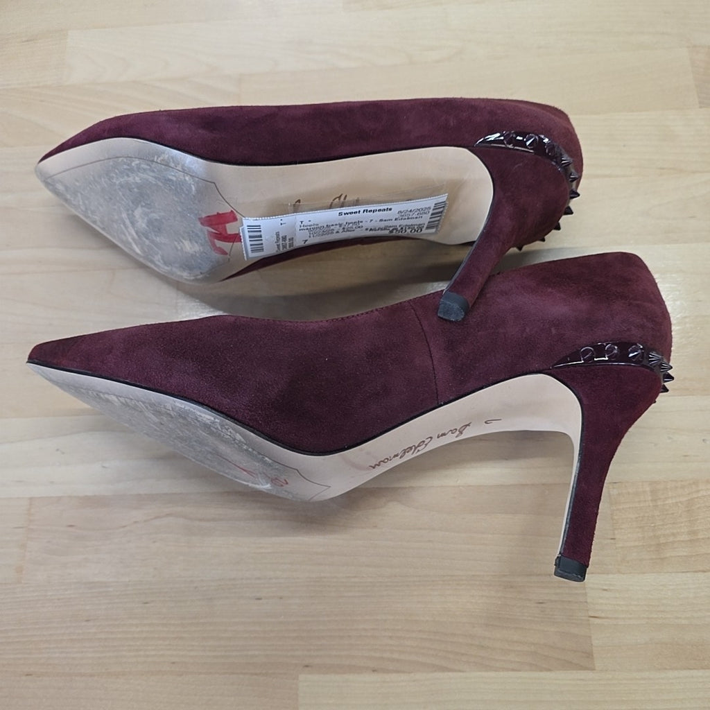 Sam Edelman Shoe Size 7 Maroon Heels