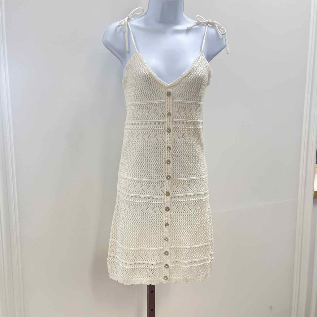 hippie rose Size S Crochet Tie-Strap Mini Dress