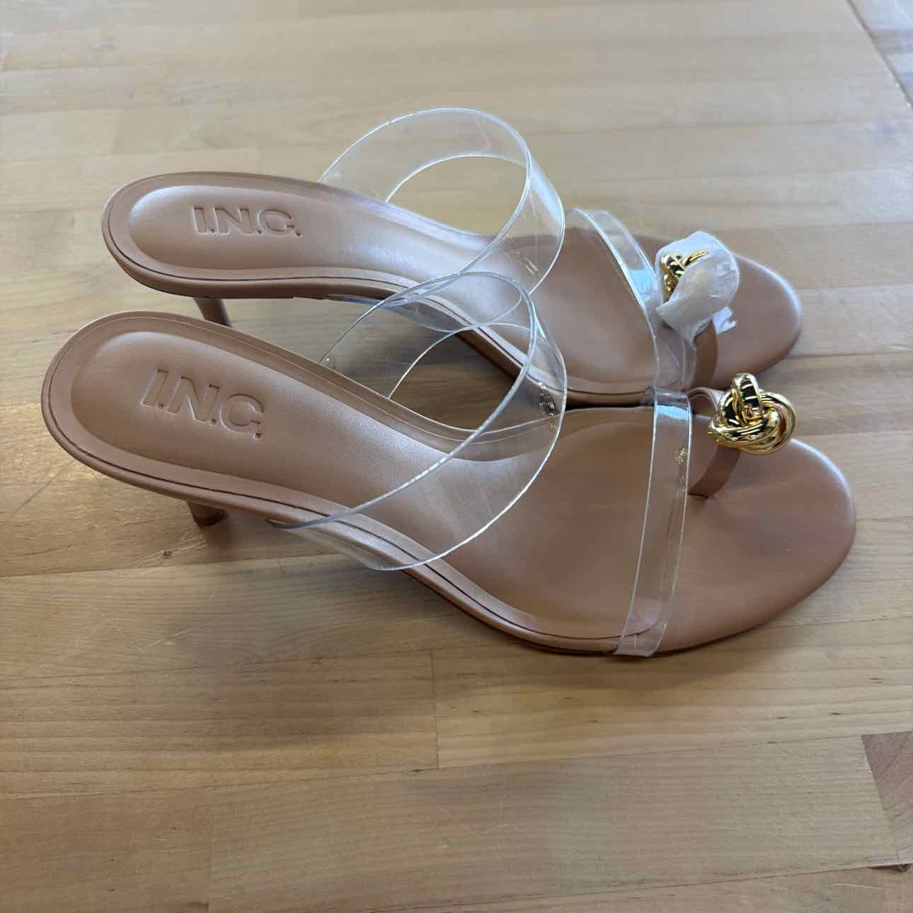 I.n.c. International Concepts Women's Brisa Embellished Vinyl Dress Sandals, Exc