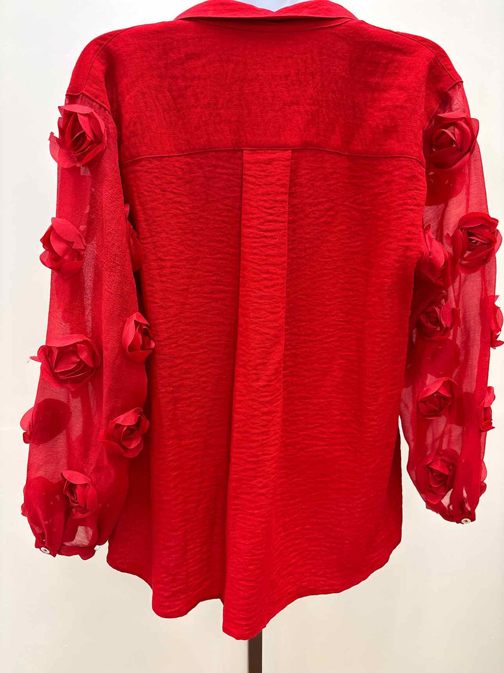 John Mark Size M Red Preloved Blouse LS