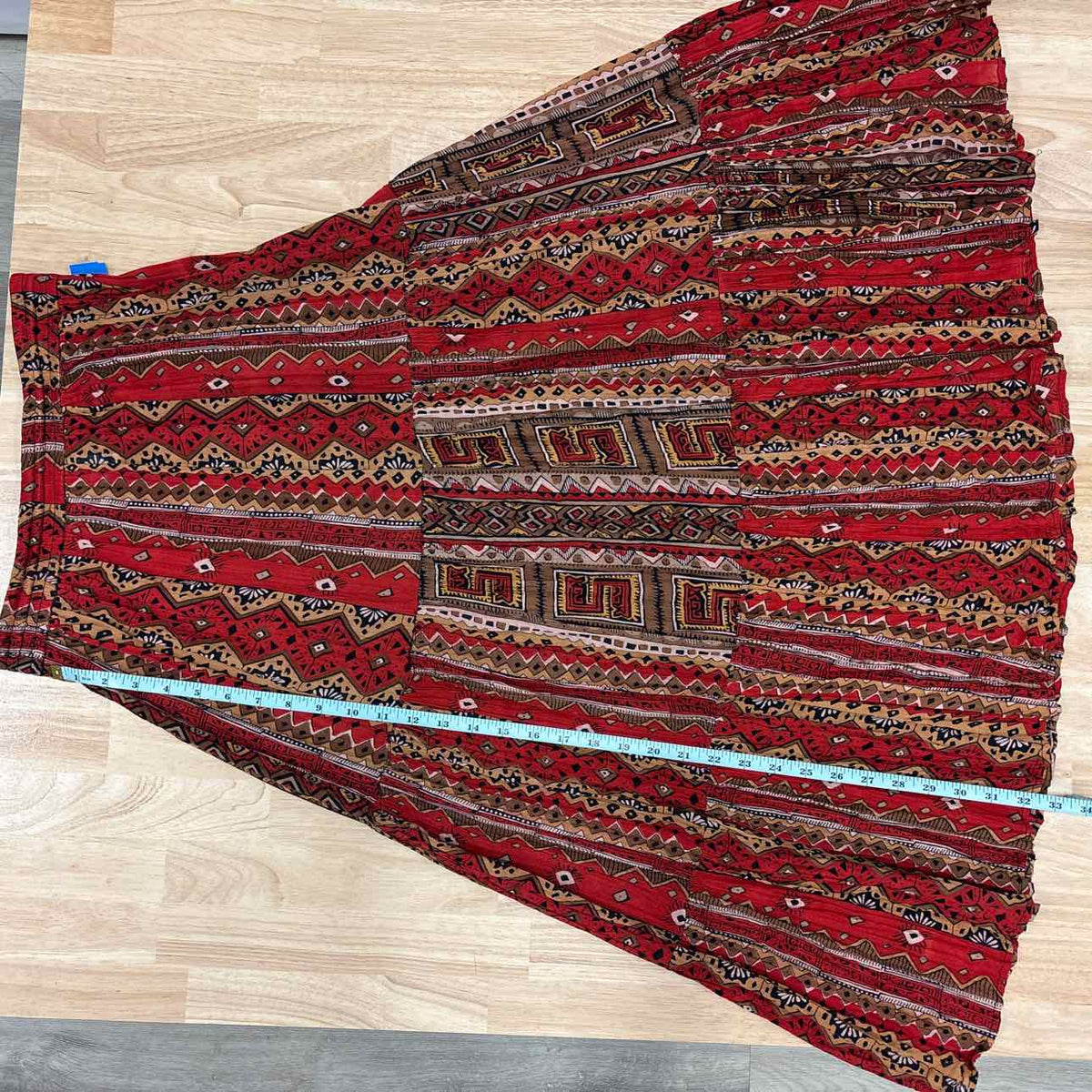 Amanda Smith Size M Red & Brown Cotton Preloved Skirt