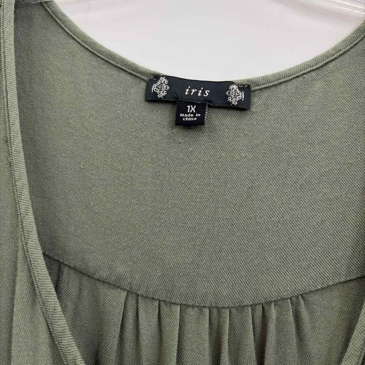 Iris Size 1X Green Preloved Dress
