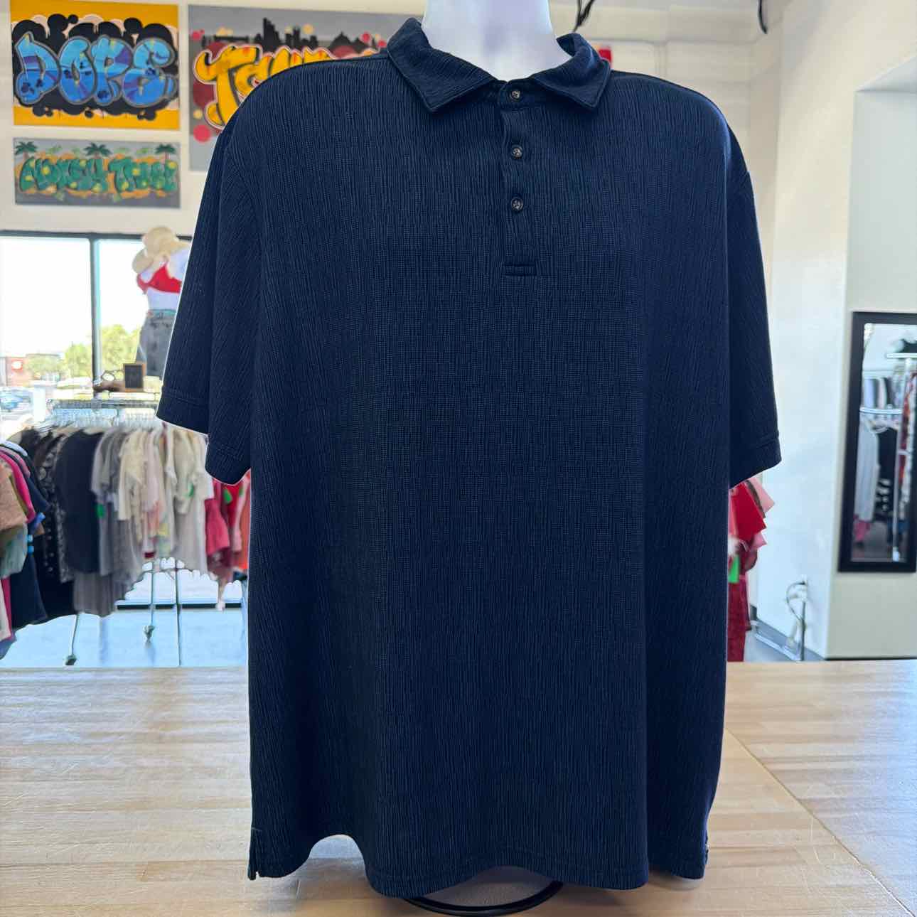 Nat Nast Size XXL Blue Preloved MENS Polo