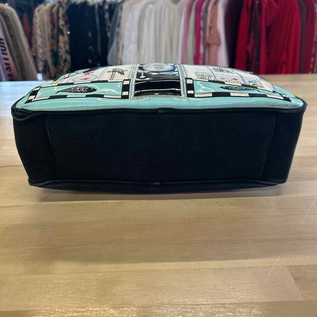 LuluGuinness Black/Blue Totes