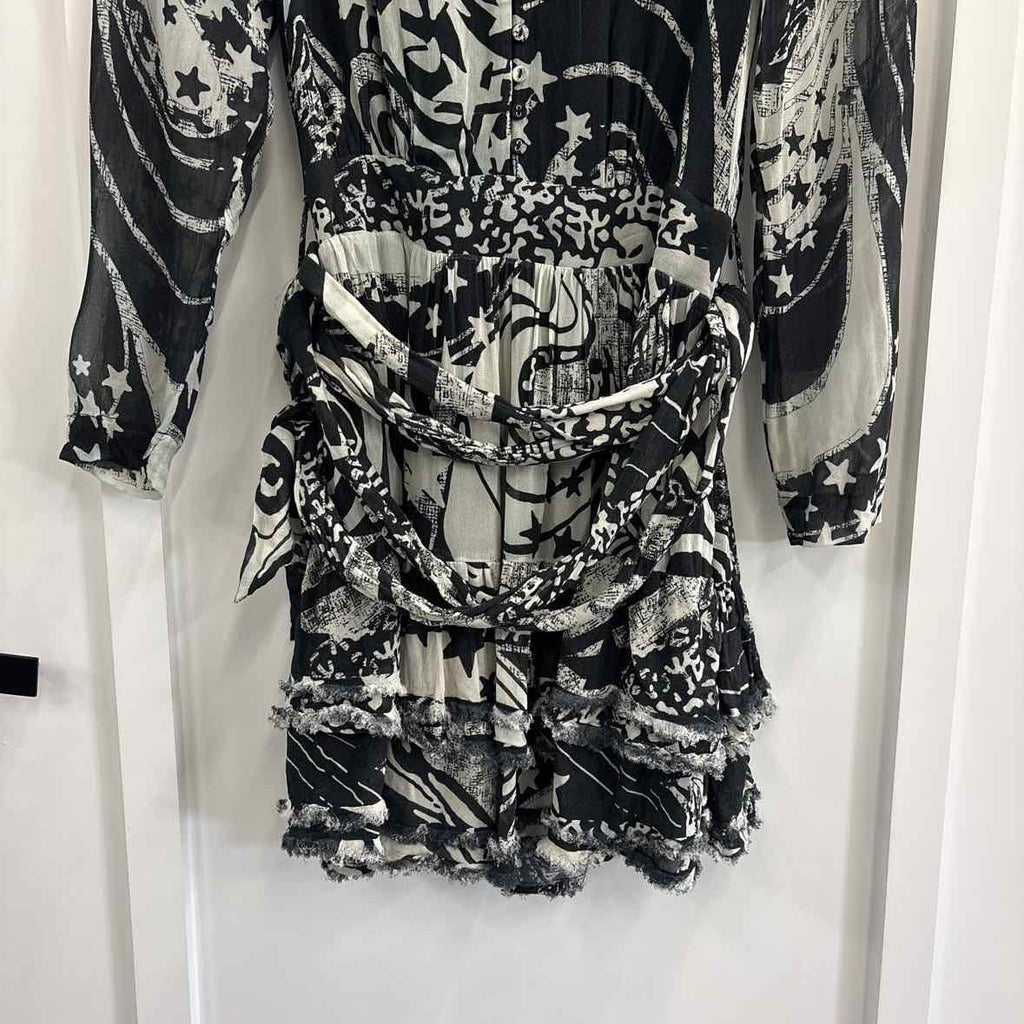 secret Mission Size S Black Gray Preloved Dress