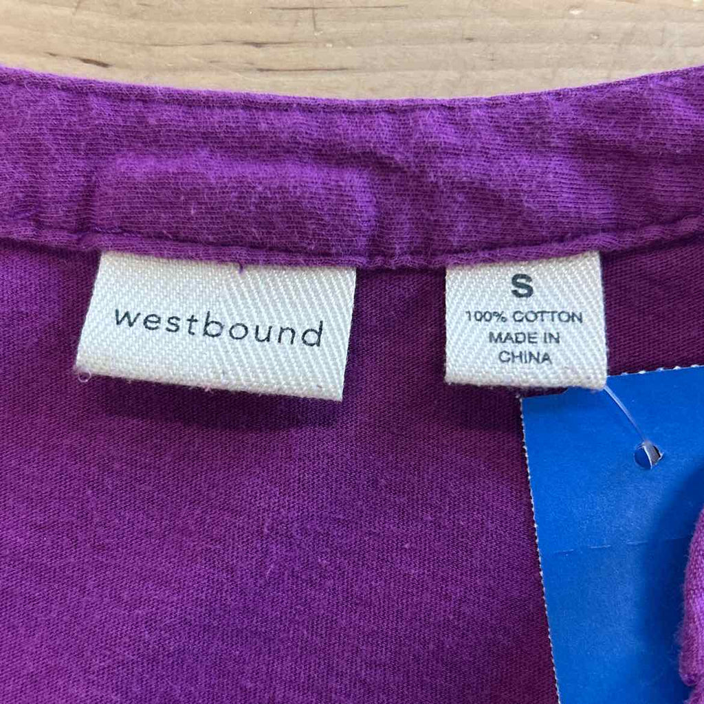 Westbound Size S Purple Cotton Preloved Blouse LS