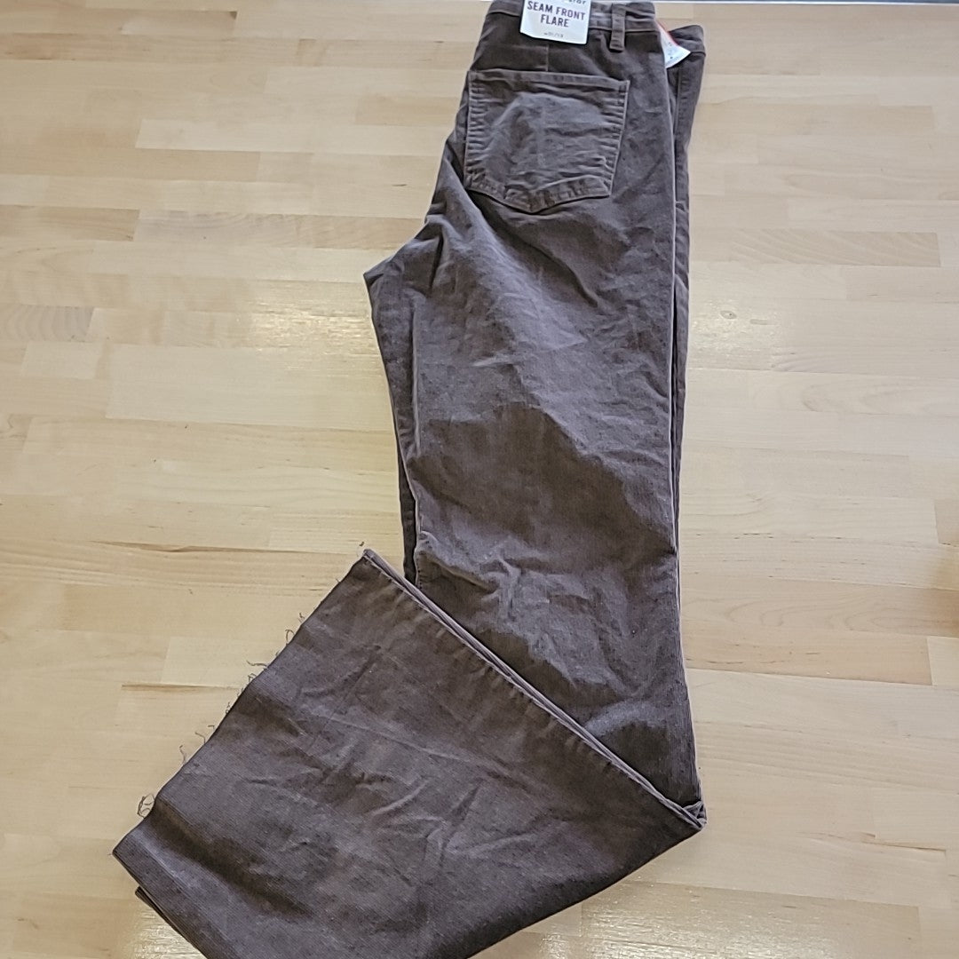 Vanilla Star Size 13 Seam Front Flare Brown Corduroy Jeans NWT
