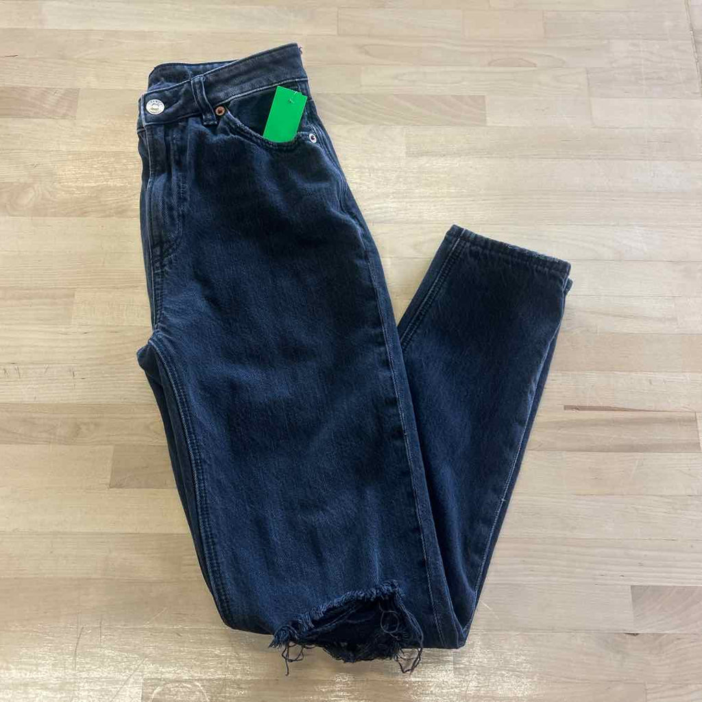 American Eagle Size 000 Black Denim Preloved Jeans