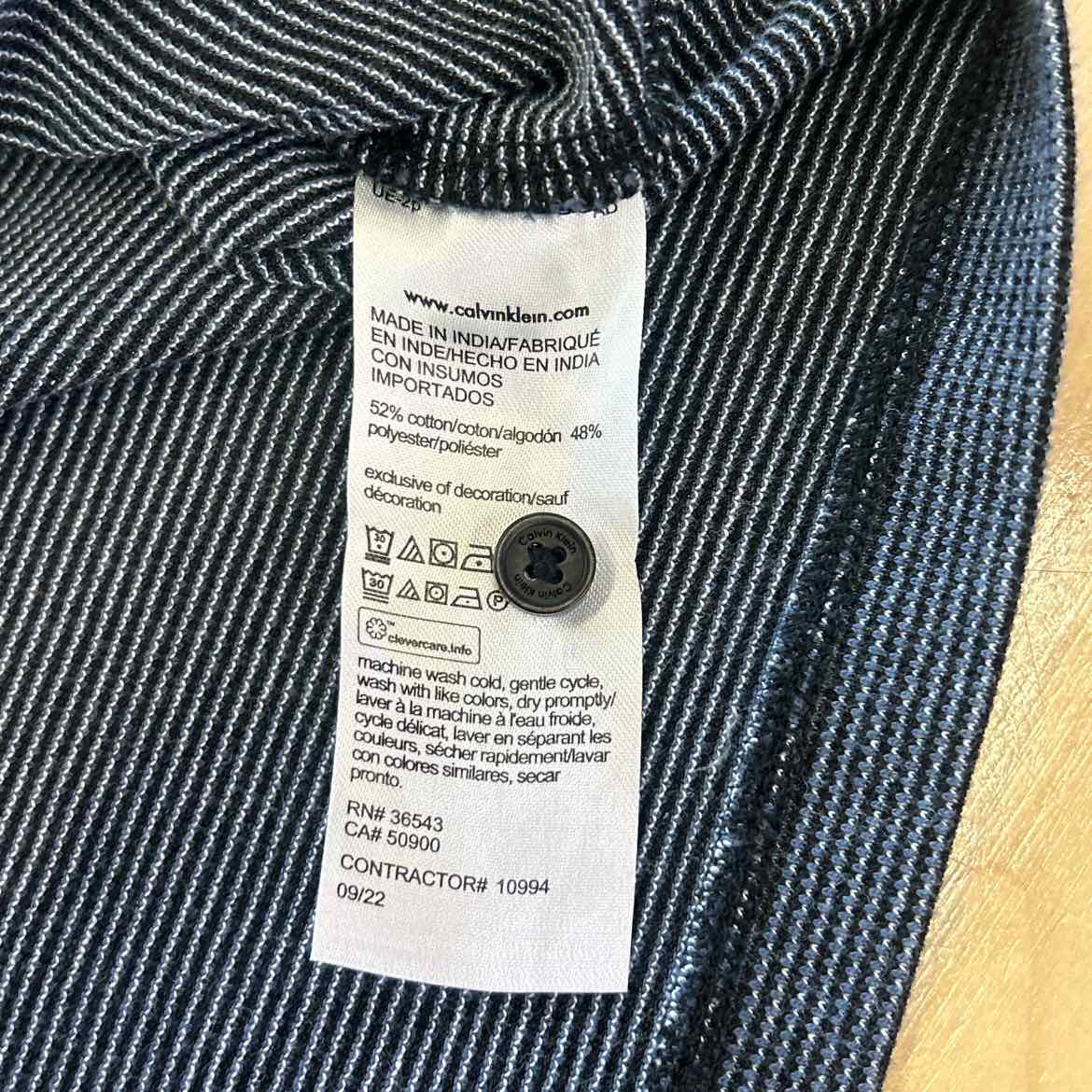 Calvin Klein Size XXL Black Preloved MENS Polo