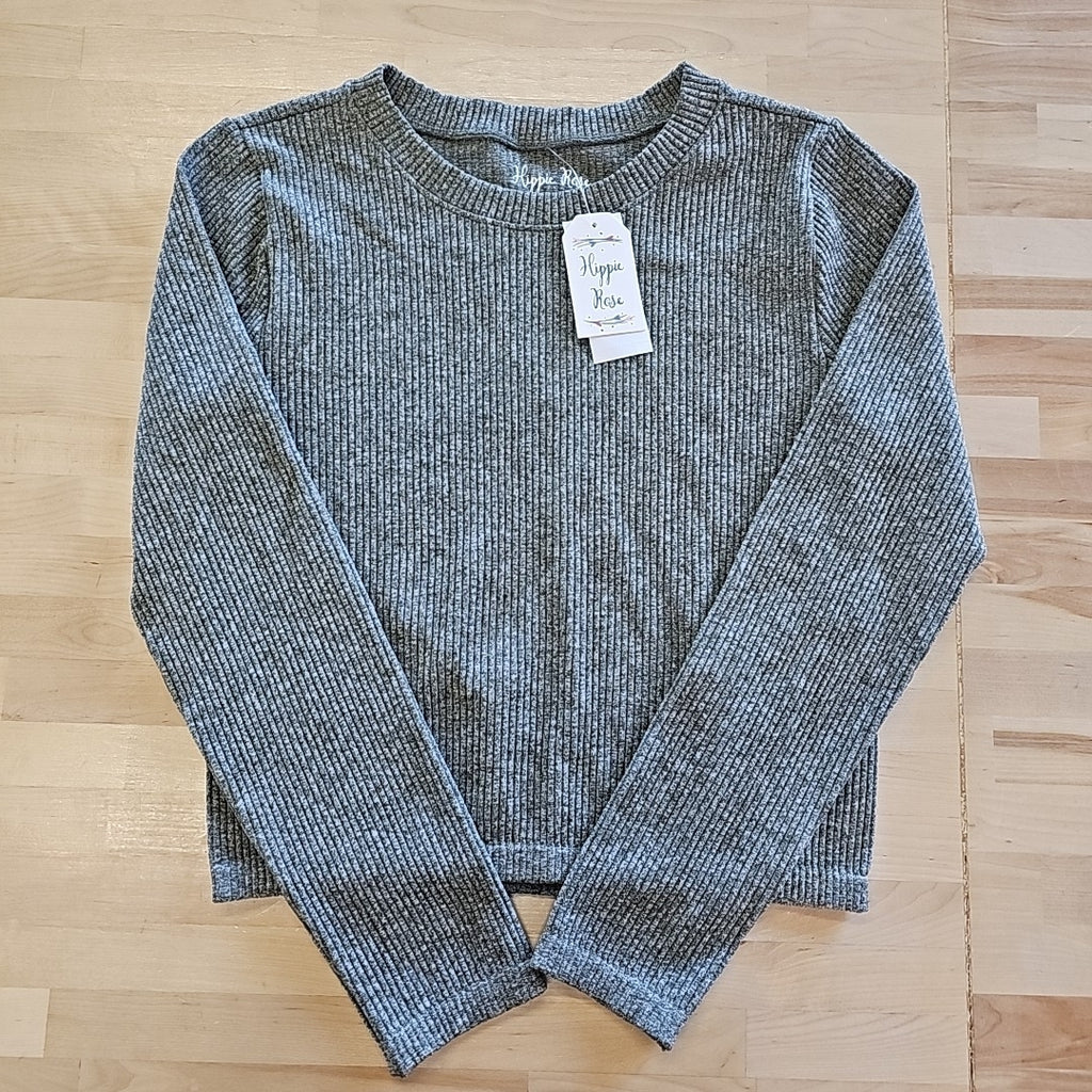 Hippie Rose Juniors' Seamless Ribbed Long Sleeve Top