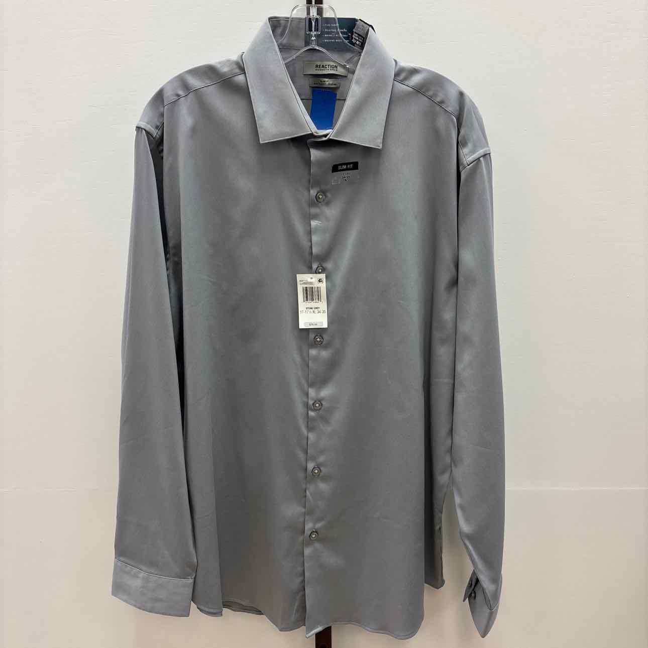 Kenneth Cole Size XL Men's Slim Fit Stretch Dress Shirt