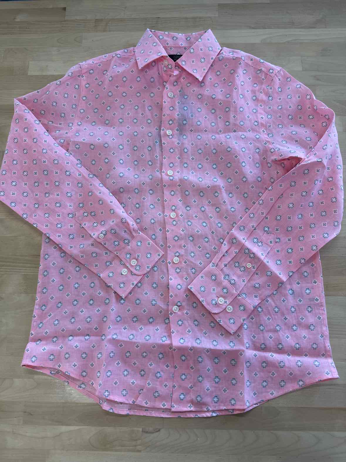 Club Room Men's Quincy Medallion-Print Linen Shirt