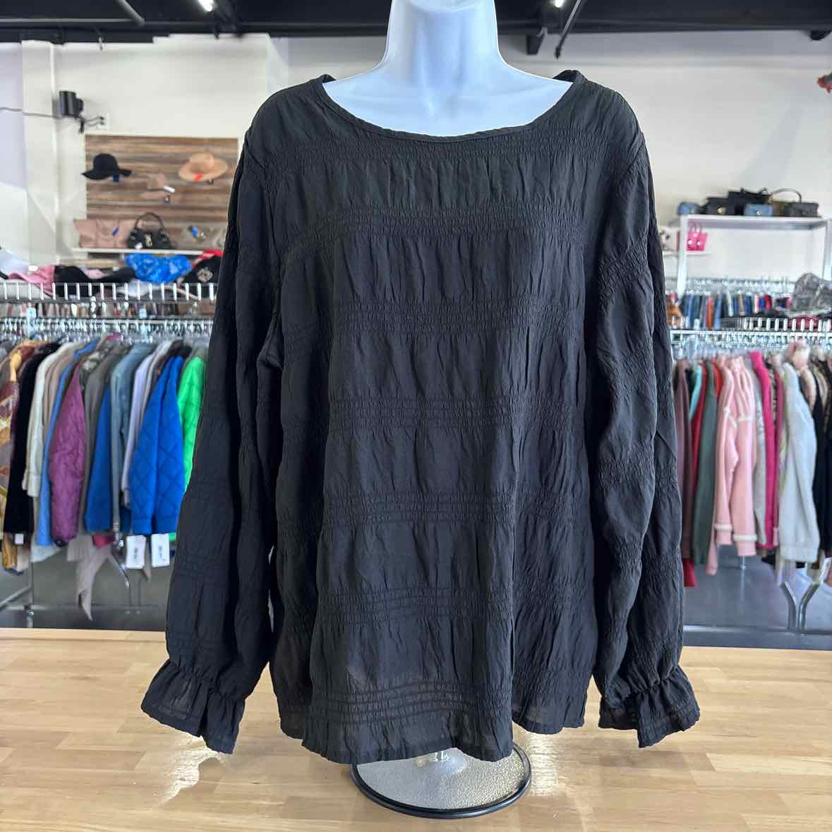 Dazy Size XL Black Blouse