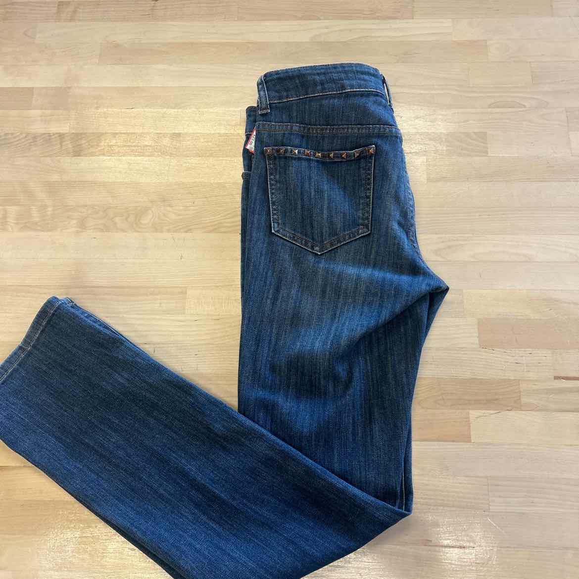 Cache Size 4 Blue Studs Used Jeans