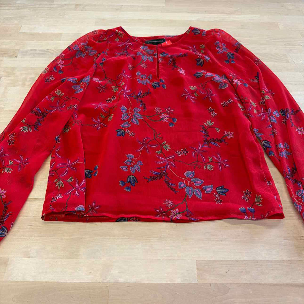 Banana Republic Size S Red Used Long Sleeve