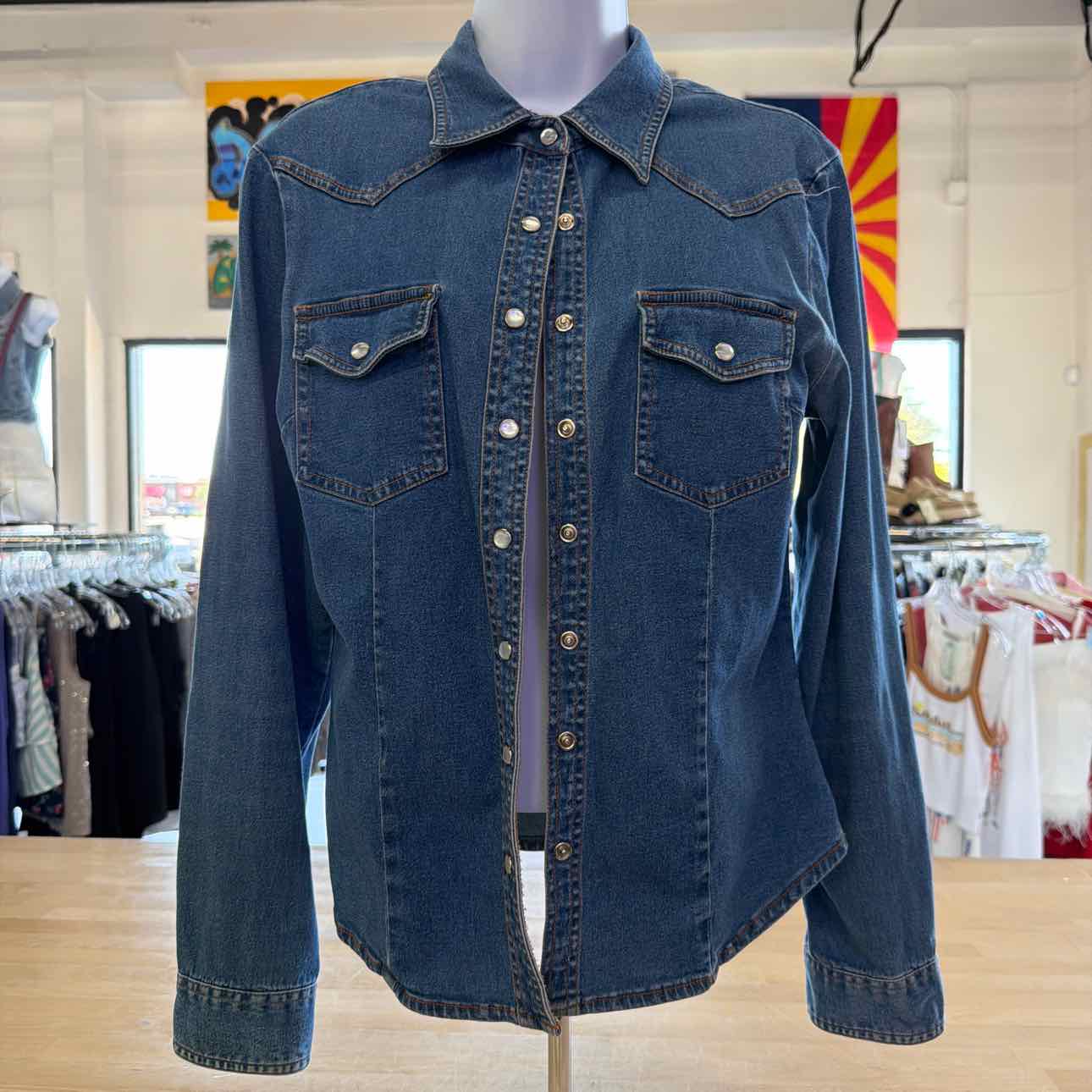 Blue Asphalt Size L Blue Cotton Preloved Jacket