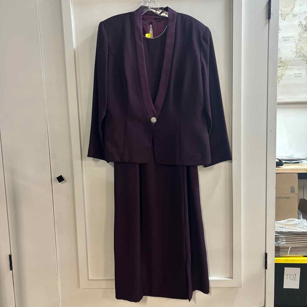 karen Miller Size 20 Purple Preloved 2 pc Dress Set
