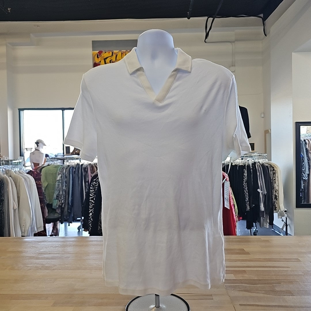INC Size S White New MENS Short Sleeve Shirt