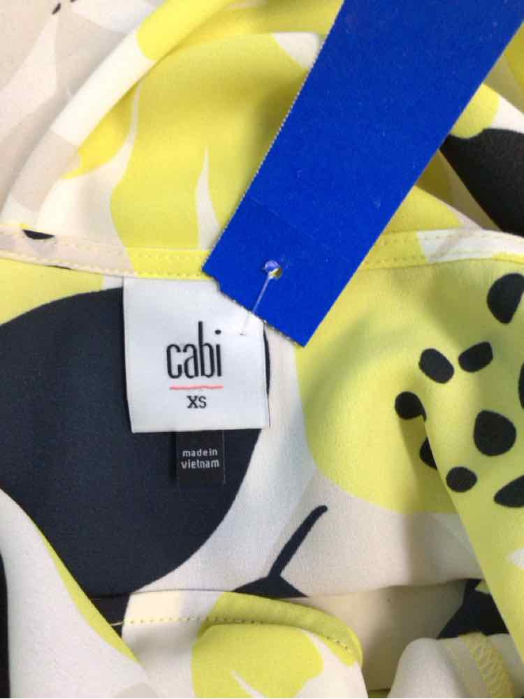 Cabi Size XS Yellow & Black Camisole