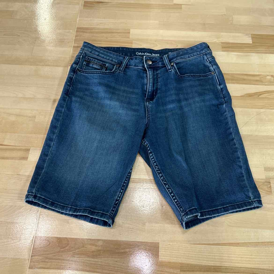 Calvin Klein Jeans Women Size 10 Blue Denim Preloved Shorts