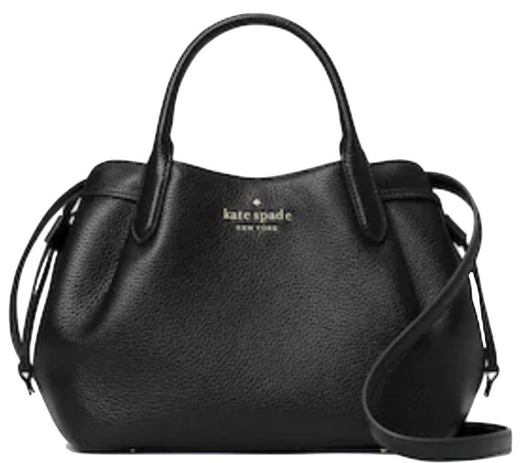 Kate Spade New York Womenâ€™s Pebbled Leather Dumpling Satchel Bag Black