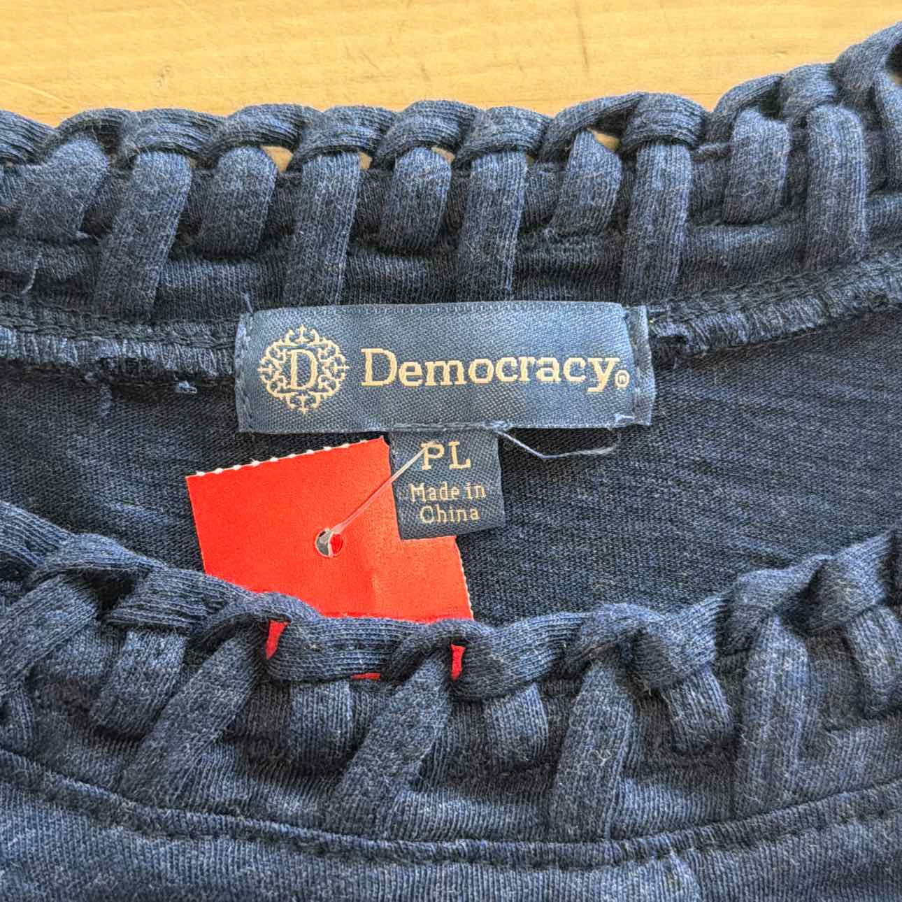 Democracy Size PL Navy Preloved Long Sleeve