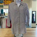 lee Size L Purple & White Used Button Down Shirt