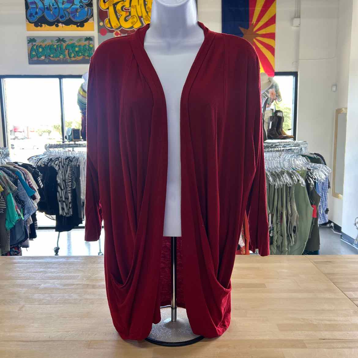 Maurices Size XXL Red Preloved Cardigan