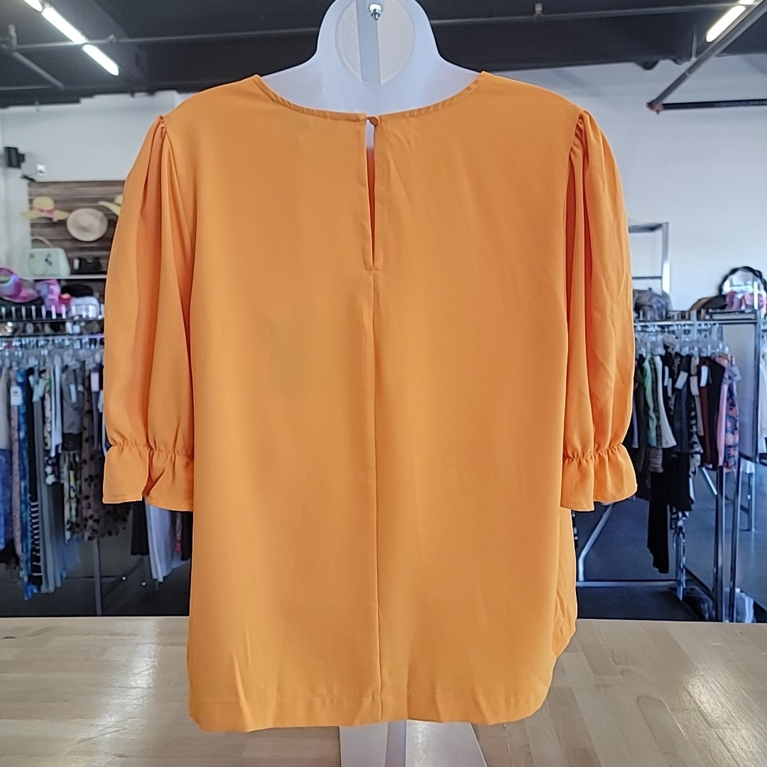 Marled Size L Orange Blouse
